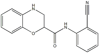 N-(2-cyanophenyl)-3,4-dihydro-2H-1,4-benzoxazine-2-carboxamide Struktur