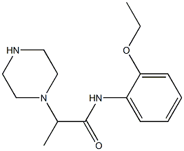 N-(2-ethoxyphenyl)-2-(piperazin-1-yl)propanamide Struktur