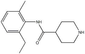 N-(2-ethyl-6-methylphenyl)piperidine-4-carboxamide Struktur