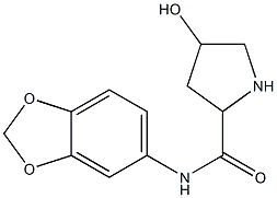 N-(2H-1,3-benzodioxol-5-yl)-4-hydroxypyrrolidine-2-carboxamide Struktur