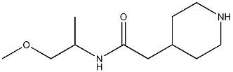 N-(2-methoxy-1-methylethyl)-2-piperidin-4-ylacetamide Struktur