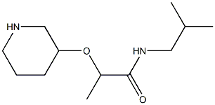 N-(2-methylpropyl)-2-(piperidin-3-yloxy)propanamide Struktur