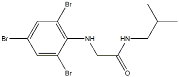 N-(2-methylpropyl)-2-[(2,4,6-tribromophenyl)amino]acetamide Struktur