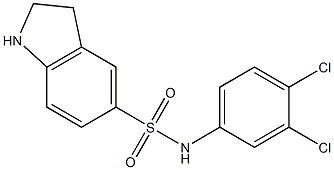 N-(3,4-dichlorophenyl)-2,3-dihydro-1H-indole-5-sulfonamide Struktur