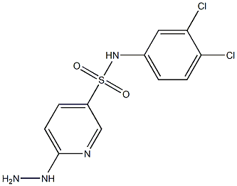 N-(3,4-dichlorophenyl)-6-hydrazinylpyridine-3-sulfonamide Struktur