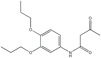 N-(3,4-dipropoxyphenyl)-3-oxobutanamide Struktur