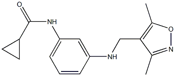 N-(3-{[(3,5-dimethyl-1,2-oxazol-4-yl)methyl]amino}phenyl)cyclopropanecarboxamide Struktur