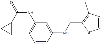 N-(3-{[(3-methylthiophen-2-yl)methyl]amino}phenyl)cyclopropanecarboxamide Struktur