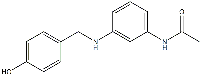 N-(3-{[(4-hydroxyphenyl)methyl]amino}phenyl)acetamide Struktur