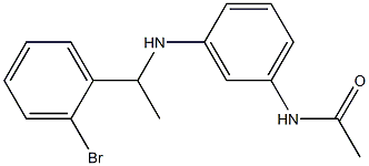 N-(3-{[1-(2-bromophenyl)ethyl]amino}phenyl)acetamide Struktur