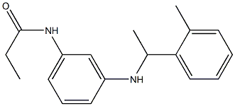 N-(3-{[1-(2-methylphenyl)ethyl]amino}phenyl)propanamide Struktur