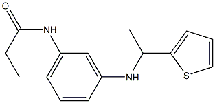 N-(3-{[1-(thiophen-2-yl)ethyl]amino}phenyl)propanamide Struktur