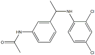 N-(3-{1-[(2,4-dichlorophenyl)amino]ethyl}phenyl)acetamide Struktur