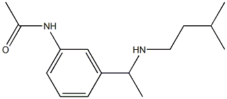 N-(3-{1-[(3-methylbutyl)amino]ethyl}phenyl)acetamide Struktur