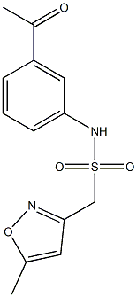 N-(3-acetylphenyl)-1-(5-methyl-1,2-oxazol-3-yl)methanesulfonamide Struktur