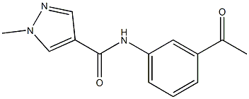 N-(3-acetylphenyl)-1-methyl-1H-pyrazole-4-carboxamide Struktur