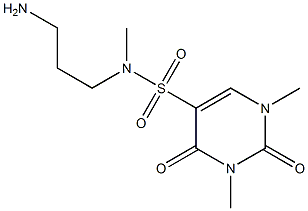 N-(3-aminopropyl)-N,1,3-trimethyl-2,4-dioxo-1,2,3,4-tetrahydropyrimidine-5-sulfonamide Struktur