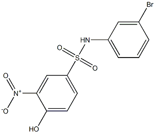 N-(3-bromophenyl)-4-hydroxy-3-nitrobenzene-1-sulfonamide Struktur