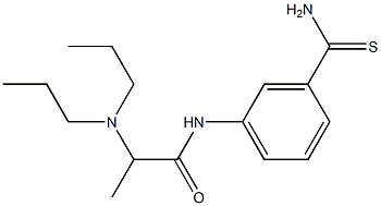 N-(3-carbamothioylphenyl)-2-(dipropylamino)propanamide Struktur