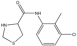 N-(3-chloro-2-methylphenyl)-1,3-thiazolidine-4-carboxamide Struktur