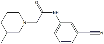 N-(3-cyanophenyl)-2-(3-methylpiperidin-1-yl)acetamide Struktur