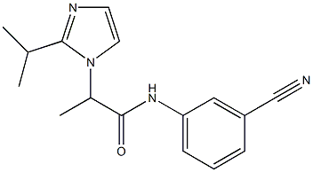 N-(3-cyanophenyl)-2-[2-(propan-2-yl)-1H-imidazol-1-yl]propanamide Struktur