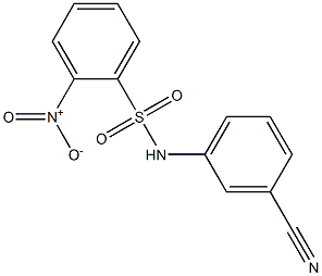 N-(3-cyanophenyl)-2-nitrobenzene-1-sulfonamide Struktur