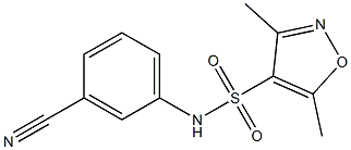 N-(3-cyanophenyl)-3,5-dimethyl-1,2-oxazole-4-sulfonamide Struktur