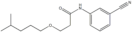 N-(3-cyanophenyl)-3-[(4-methylpentyl)oxy]propanamide Struktur