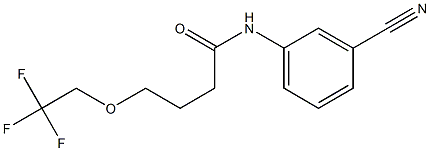 N-(3-cyanophenyl)-4-(2,2,2-trifluoroethoxy)butanamide Struktur