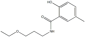 N-(3-ethoxypropyl)-2-hydroxy-5-methylbenzamide Struktur