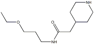 N-(3-ethoxypropyl)-2-piperidin-4-ylacetamide Struktur