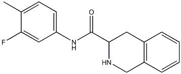 N-(3-fluoro-4-methylphenyl)-1,2,3,4-tetrahydroisoquinoline-3-carboxamide Struktur