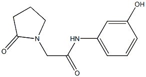 N-(3-hydroxyphenyl)-2-(2-oxopyrrolidin-1-yl)acetamide Struktur