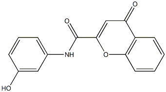 N-(3-hydroxyphenyl)-4-oxo-4H-chromene-2-carboxamide Struktur