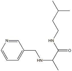 N-(3-methylbutyl)-2-[(pyridin-3-ylmethyl)amino]propanamide Struktur