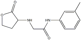 N-(3-methylphenyl)-2-[(2-oxooxolan-3-yl)amino]acetamide Struktur