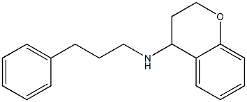 N-(3-phenylpropyl)-3,4-dihydro-2H-1-benzopyran-4-amine Struktur