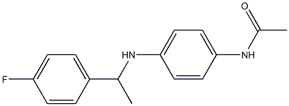 N-(4-{[1-(4-fluorophenyl)ethyl]amino}phenyl)acetamide Struktur