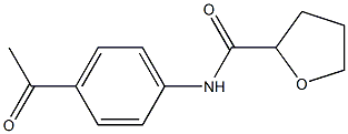 N-(4-acetylphenyl)tetrahydrofuran-2-carboxamide Struktur