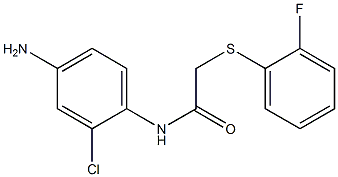 N-(4-amino-2-chlorophenyl)-2-[(2-fluorophenyl)sulfanyl]acetamide Struktur