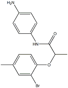 N-(4-aminophenyl)-2-(2-bromo-4-methylphenoxy)propanamide Struktur