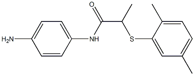 N-(4-aminophenyl)-2-[(2,5-dimethylphenyl)sulfanyl]propanamide Struktur