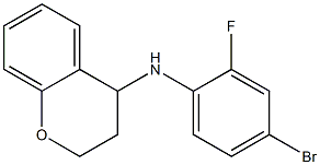 N-(4-bromo-2-fluorophenyl)-3,4-dihydro-2H-1-benzopyran-4-amine Struktur