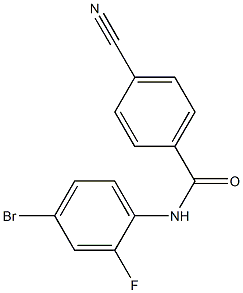 N-(4-bromo-2-fluorophenyl)-4-cyanobenzamide Struktur