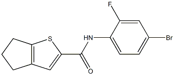 N-(4-bromo-2-fluorophenyl)-5,6-dihydro-4H-cyclopenta[b]thiophene-2-carboxamide Struktur