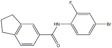 N-(4-bromo-2-fluorophenyl)indane-5-carboxamide Struktur