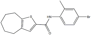 N-(4-bromo-2-methylphenyl)-4H,5H,6H,7H,8H-cyclohepta[b]thiophene-2-carboxamide Struktur