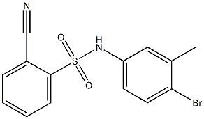 N-(4-bromo-3-methylphenyl)-2-cyanobenzene-1-sulfonamide Struktur