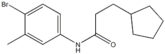 N-(4-bromo-3-methylphenyl)-3-cyclopentylpropanamide Struktur